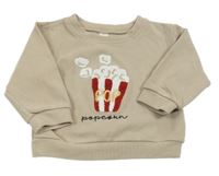 Svetlohnedá mikina s popcornem