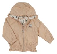 Ružová šušťáková jarná bunda s Minnie s Daisy a kapucňou C&A