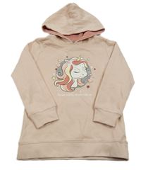 Ružová mikina s jednorožcom a kapucňou Dopodopo