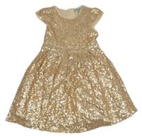 Zlaté flitrové šaty