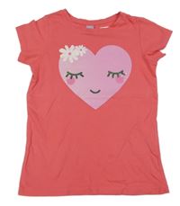 Jahodové tričko so srdcem Dopodopo