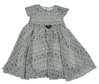 Bielo-čierne vzorované šifónové šaty Zebralino