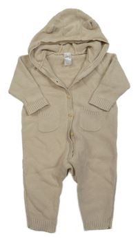 Béžová pletená kombinéza s kapucňou H&M