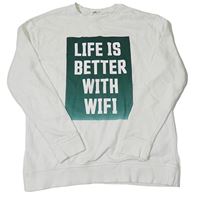 Smotanová mikina s nápisom H&M