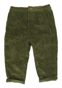 Khaki manšestrové kalhoty Zeeman