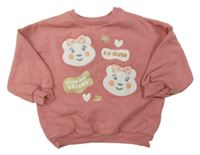 Ružová mikina s medvědy - Blush George