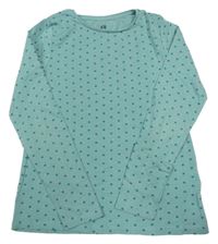 Modrozelené tričko s hviezdami H&M