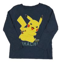 Tmavomodré triko s Pikachu C&A