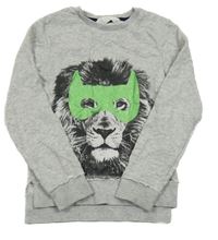 Sivá melírovaná mikina s lvem H&M