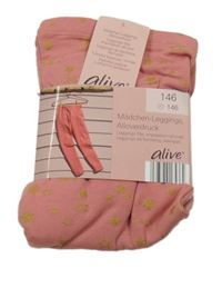 Nové - starorůžové legíny s hvězdičkami Alive