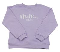 Lila mikina s nápisom Primark