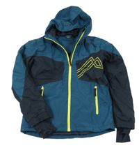 Petrolejovo-černá šusťáková funkční zateplená bunda s kapucí crivit