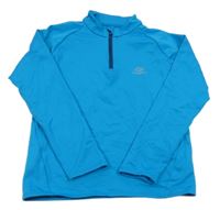 Modrá funkčná thermo mikina s logom Kalenji