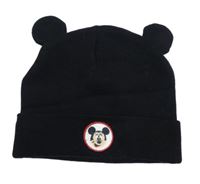 Čierna pletená čapica s Mickeym H&M