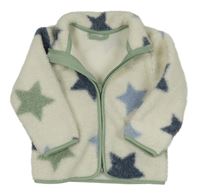 Smotanová huňatá podšitá prepínaci mikina s hviezdami Ergee