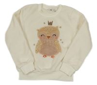 Smotanová plyšová mikina so sovou C&A