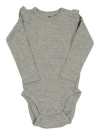 Šedé žebrované body s volánky H&M