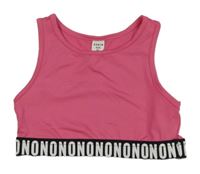 Ružový športový crop top Shein