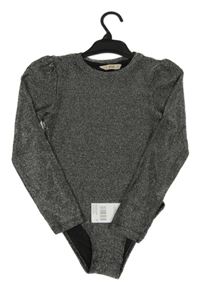 Nové - černo-stříbrné třpytivé body F&F