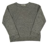 Tmavosivý melírovaný sveter H&M