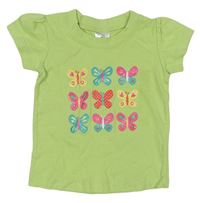 Svetlozelené tričko s motýly