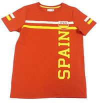 Červené športové tričko s erbem - Spain Tu