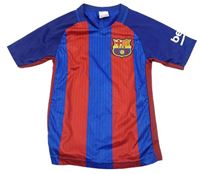 Tmavomodro-červený pruhovaný sportovní dres - F.C.B