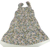 Bielo-modro-farebné kvetované šaty Primark