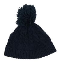 Tmavomodrá vzorovaná čapica s brmbolcom zn. Next