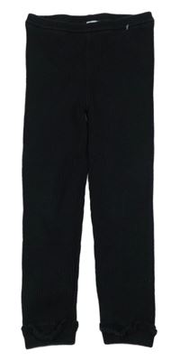 Čierne rebrované úpletové legíny George