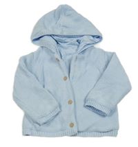 Světlemodrý propínací podšitý svetr s kapucí Matalan