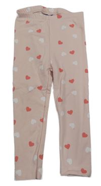 Svetloružové zateplené legíny so srdiečkami Lupilu