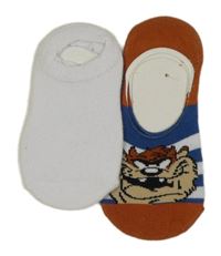 Nové - 2set - 2x ponožky - bílé + hnědo-modré s Tuzzem 