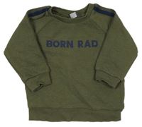 Kaki-tmavomodrá mikina s nápisom Primark