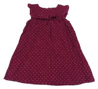 Vínové bodkovaná é menšestrové šaty H&M