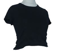Dámske čierne crop tričko zn. H&M