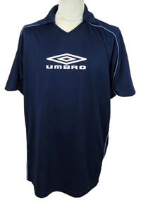 Pánské tmavomodré sportovní funkční tričko s logem Umbro 