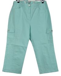 Dámské světlemodré capri kalhoty s kapsami Signora 