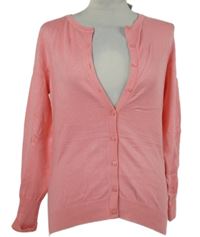 Nové - Dámský růžový propínací svetr Dunnes 