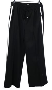 Dámske čierne teplákové palazzo nohavice s pruhmi George