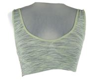 Dámská šedo-zelená melírovaná sportovní podprsenka 