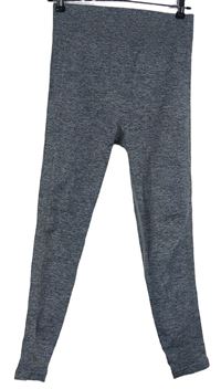 Dámské šedé melírované sportovní legíny s proužky New Look 