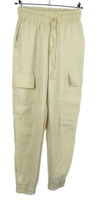 Dámské smetanové cargo kalhoty s kapsami Zara 