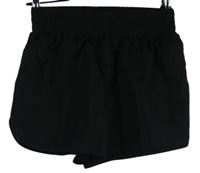 Dámske čierne voľné é kraťasy Shein
