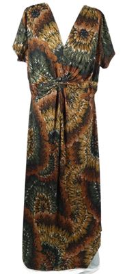 Dámské černo-barevné vzorované vzorovaní dlouhé šaty 