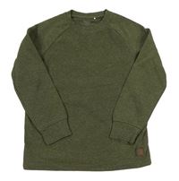 Khaki rebrovaná mikina Yigga