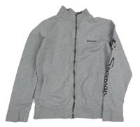 Svetlosivá prepínaci mikina s logom Ben Sherman
