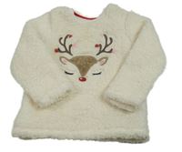 Smotanová huňatá mikina so sobom Primark