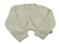 Smotanové chlpaté svetrové bolerko Tu