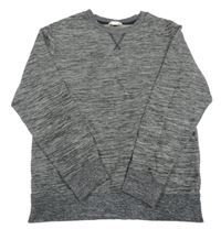 Šedo-černá melírovaná mikina H&M